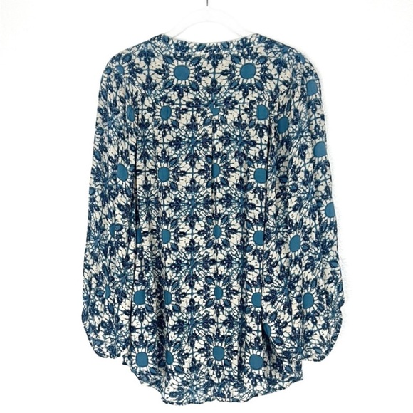 Lucky Brand Boho Billowy Button Up Blouse Medium - Picture 2 of 8